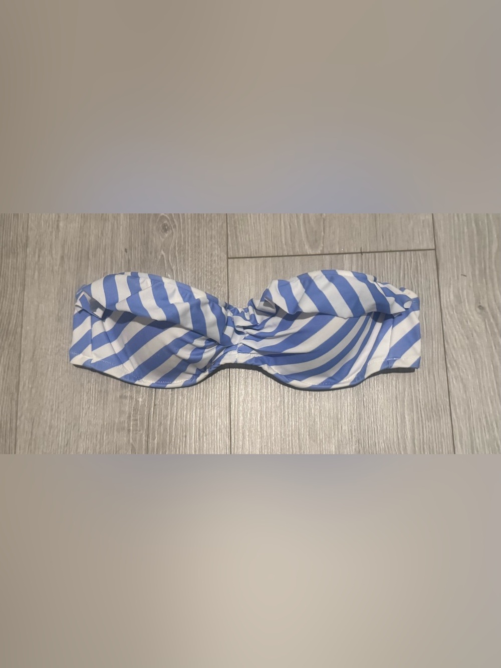 Victoria’s secret Blue and White Striped Swim Top 34A